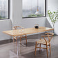 Minimalists Rectangle Khaki Dining Table Solid Wood Standard Dining Table for Kitchen Clearhalo ' dining_table' 'Dining Tables & Seating' 'Dining Tables' 'furn' 'furn_dining_table' 'Furniture' 'furniture_dining_table' 'Kitchen & Dining Furniture' 'kitchen&dining_furn' 'kitchen' 'kitchen_dining_table' 1200x1200_977de24b-d4c3-45bc-a6b2-4f389dba40e1