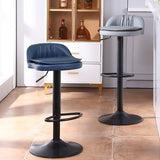 Upholstered Bar Stools Swivel Adjustable Height Patio Bar Stool with Black Base Clearhalo 'Bar Furniture' 'Bar Stools' 'bar_stools' 'furn' 'furn_bar_stools' 'Furniture' 'Kitchen & Dining Furniture' 1200x1200_977ee634-df9d-43e7-a574-2ce130615958