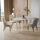 Free Form Sintered Stone Top Table for Restaurant Luxury Dining Table with Double Pedestal Clearhalo 'Dining Tables & Seating' 'Dining Tables' 'dining_table' 'furn' 'furn_dining_table' 'Furniture' 'furniture_dining_table' 'Kitchen & Dining Furniture' 'kitchen' 'kitchen_dining_table' 1200x1200_977f168a-a20c-459a-98f6-160b0118debe