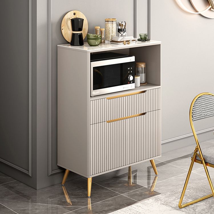 Tavolo da buffet in pietra moderna scheda laterale in stile moderno con armadi e cassetti