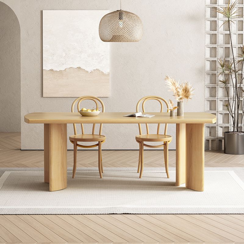 Modern 1/3/4/5/7 Pieces Rectangle Dining Set Solid Wood Dinette Table with Chairs Clearhalo 'Dining Room Sets' 'Dining Tables & Seating' 'dining_room_set' 'furn' 'furn_dining_room_set' 'Furniture' 'Kitchen & Dining Furniture' 1200x1200_97831774-152c-45d0-b598-aad185a0ff42