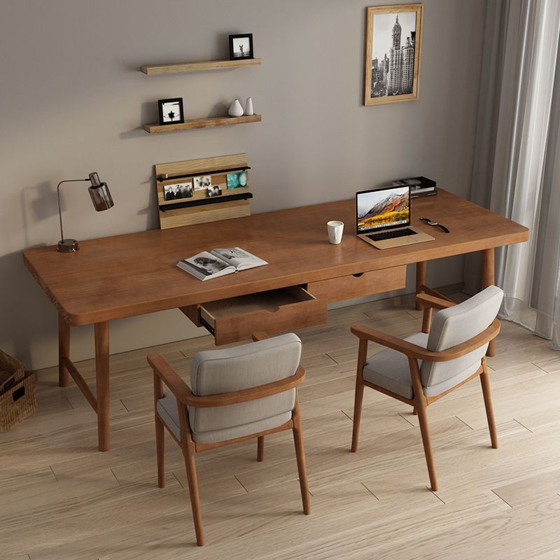 Contemporary Sled Office Desk Natural Solid Wood Writing Desk Clearhalo 'furn' 'furn_office_desk' 'Furniture' 'Office Desks' 'Office Furniture' 'office_desk' 1200x1200_97839330-0cfc-435f-9595-cddb01084112