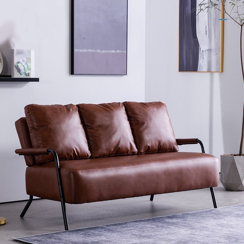 Divano contemporaneo con cuscini di padri metallici con posti a sedere a quattro gambe