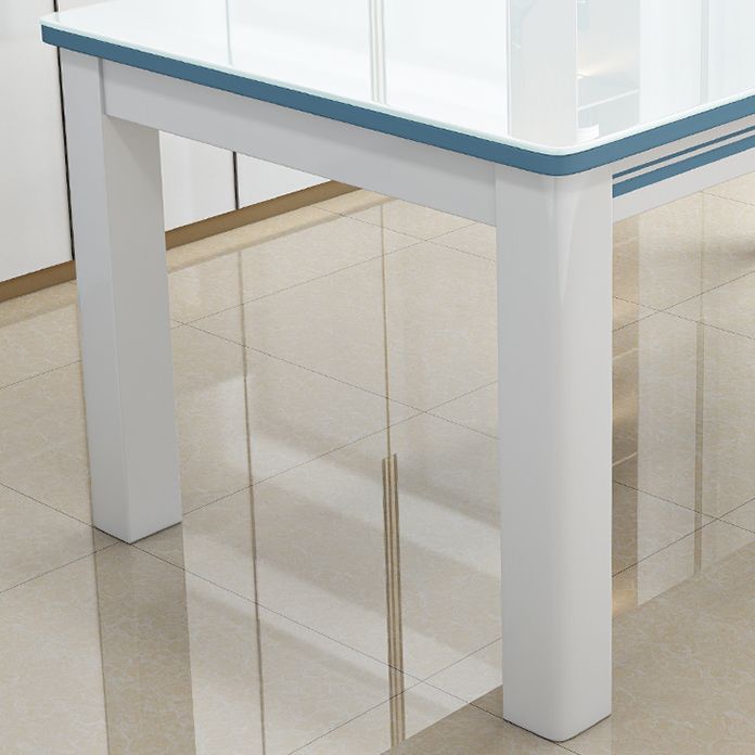 1/5/7 pezzi tavolo da pranzo e sedia set con legno massiccio e in bianco