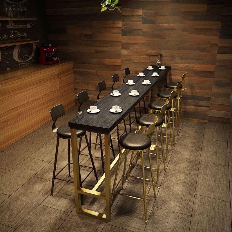 Glam Style Rectangle Bar Table Pine Solid Wood Bar Dining Table for Living Room Clearhalo 'Bar Furniture' 'Bar Tables' 'bar_tables' 'furn' 'furn_bar_tables' 'Furniture' 'Kitchen & Dining Furniture' 1200x1200_9786e408-c9ee-48d5-bcc8-f29ba744d5b1