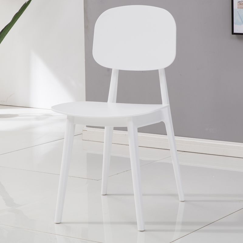 Matte Finish Plastic Dining Side Chair Stackable Open Back Dining Chair Clearhalo ' kitchen&dining_furn' 'Dining Chairs' 'Dining Tables & Seating' 'dining_chair' 'furn' 'furn_dining_chair' 'Furniture' 'furniture_dining_chair' 'Kitchen & Dining Furniture' 'kitchen' 1200x1200_9788fdbd-06cf-47f7-9de6-9876b09dc77f