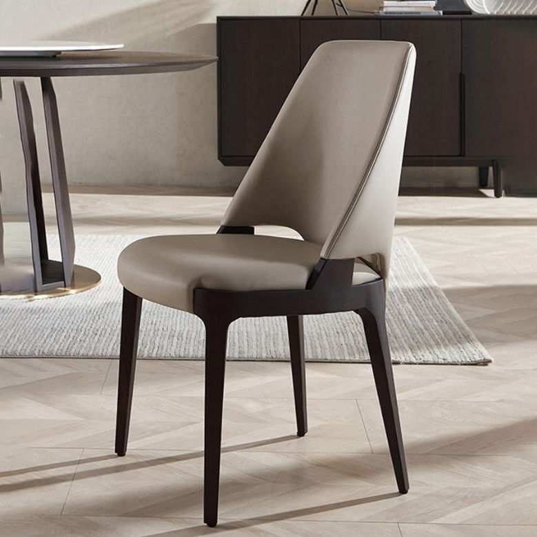 Modern Style Dining Chairs Upholstered Kitchen Chairs with Wood Legs
