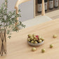 Mesa de comedor de madera ovalada, mesa con pedestal doble moderna, para cocina casera