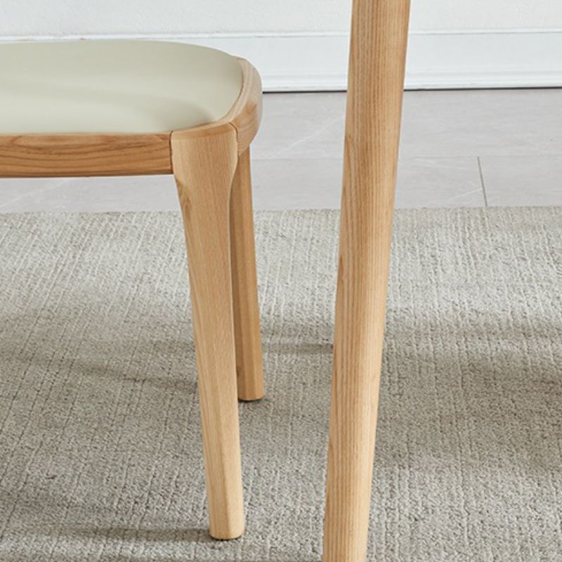 Massief houten keukeneetkamer bijzetstoelen Parsons stoel in wit