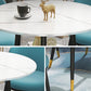 Traditional Luxury Dining Table Round Sintered Stone Table with Black Frame Clearhalo ' dining_table' 'Dining Tables & Seating' 'Dining Tables' 'furn' 'furn_dining_table' 'Furniture' 'furniture_dining_table' 'Kitchen & Dining Furniture' 'kitchen&dining_furn' 'kitchen' 'kitchen_dining_table' 1200x1200_978f017a-3b4e-4d0b-b054-8dc4fe99590d