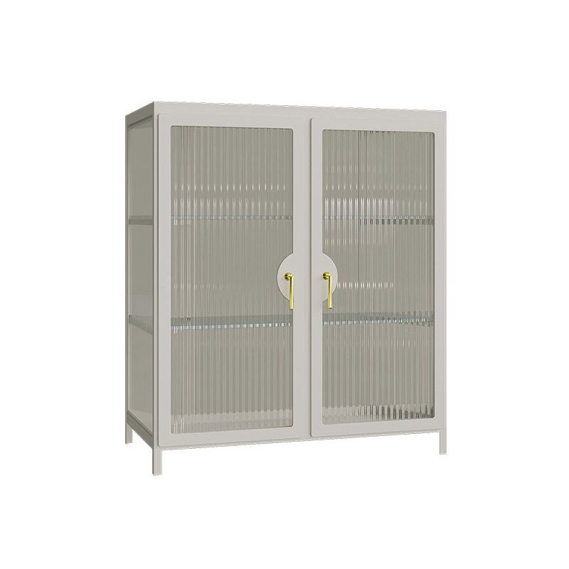Modern Glass Doors Curio Cabinet Metal Storage Cabinet for Living Room Clearhalo 'Display & China Cabinets' 'display_china_cabinets' 'furn' 'furn_display_china_cabinets' 'Furniture' 'Kitchen & Dining Furniture' 1200x1200_978f488a-d136-4ef8-8953-512f4fedd1d9