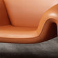 Modern Style Leather Handrail Sledge Base Fixed Back ARM Chair