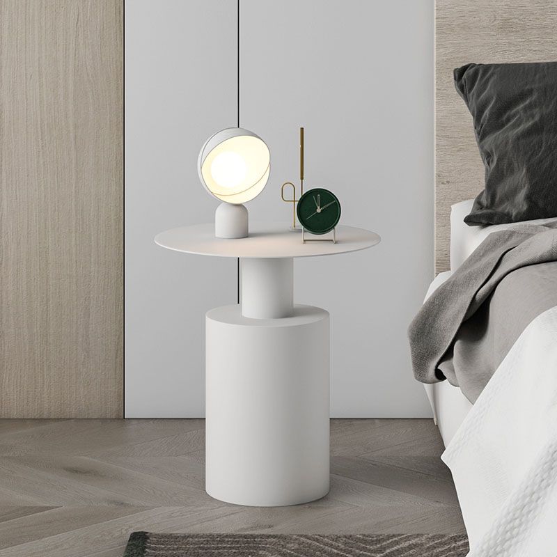 Metal Nightstand Contemporary Lower Shelf Accent Table Nightstand 19.7" Tall Clearhalo 'Bedroom Furniture' 'furn' 'furn_night_stand' 'Furniture' 'night_stand' 'Nightstands' 1200x1200_979081f9-9e21-47af-85ef-0122fa6eee78