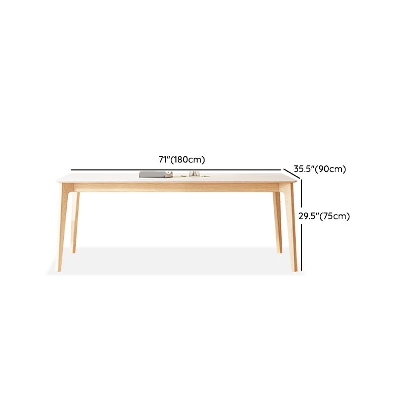 Contemporary Rectangular White Stone Dining Table with 4 Foot Clearhalo 'Dining Tables & Seating' 'Dining Tables' 'dining_table' 'furn' 'furn_dining_table' 'Furniture' 'Kitchen & Dining Furniture' 1200x1200_9791d024-eb36-4c3a-8d7b-36bfc2981bde