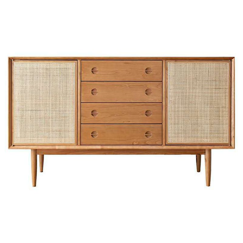 Modern Accent Cabinet Solid Wood With Doors 4 - Drawer Rectangle Cabinet Clearhalo 'Cabinets & Chests' 'cabinets_chests' 'furn' 'furn_cabinets_chests' 'Furniture' 'Living Room Furniture' 1200x1200_9791ee39-600b-4d69-a2ef-3ee93c7b178d