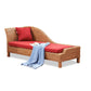 Sillón Chaise Lounge de ratán Chaise tapizado con un brazo