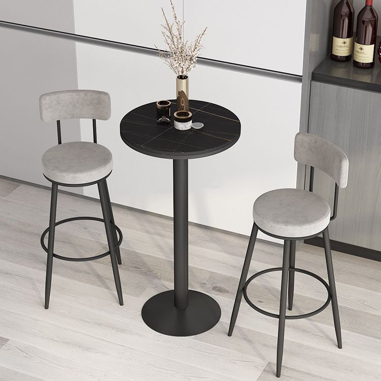 1/2/3 Pieces Round Pub Table Set Modern Stone and Metal Counter Height Set Clearhalo 'Bar Furniture' 'furn' 'furn_home_bar_bar_sets' 'Furniture' 'Home Bars & Bar Sets' 'home_bar_bar_sets' 'Kitchen & Dining Furniture' 1200x1200_97933fe8-1dac-48e1-9951-5286a8231745