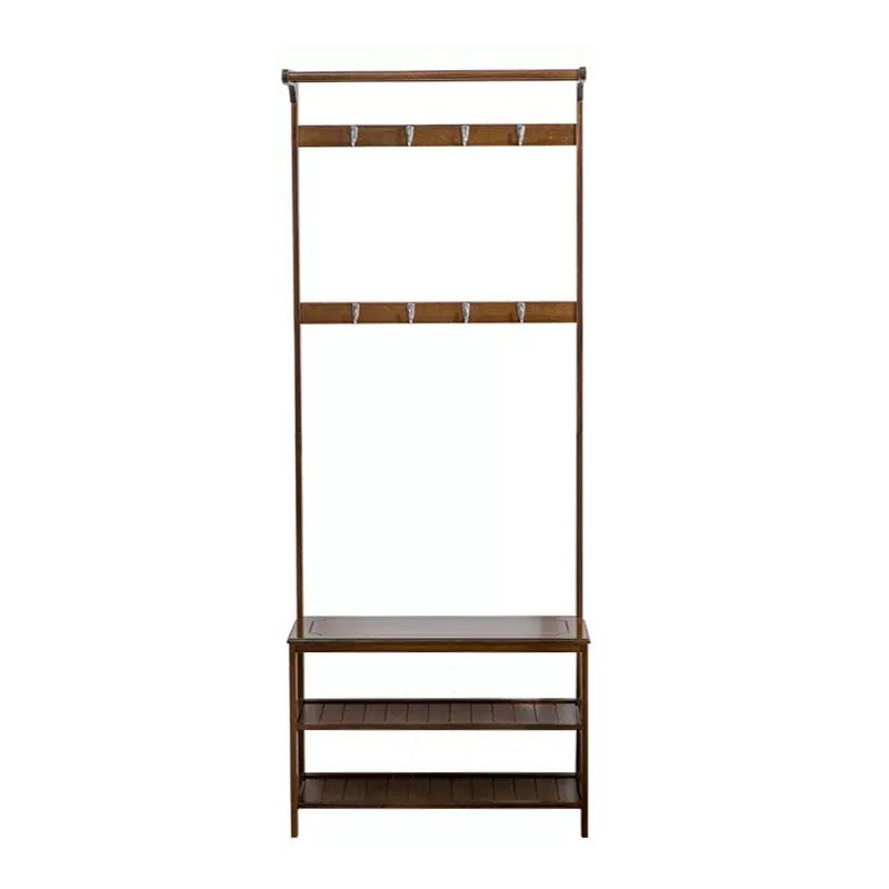 Midcentury Modern Hall Stand Wooden Hall with Scaffali