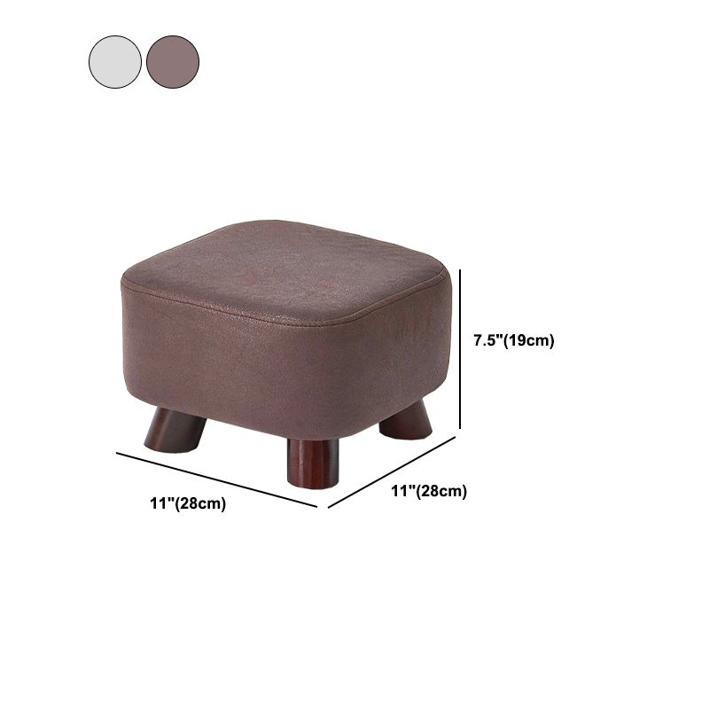 Mid-Century Modern Pouf Ottoman PU Leather Upholstered Solid Color Square Ottoman Clearhalo 'furn' 'furn_ottomans_poufs' 'Furniture' 'Living Room Furniture' 'Ottomans & Poufs' 'ottomans_poufs' 1200x1200_9794cd0a-0e06-4554-b26a-f128124e13d1