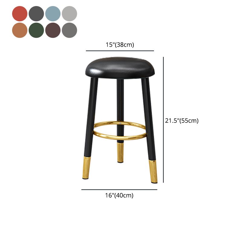 Scandinavian Home Backless Stool Matte Finish Upholstered Bar Stools Clearhalo 'Bar Furniture' 'Bar Stools' 'bar_stools' 'furn' 'furn_bar_stools' 'Furniture' 'furniture_bar_stools' 'Kitchen & Dining Furniture' 1200x1200_9798b52f-ec4e-4b82-b200-fbe81fae9ad7