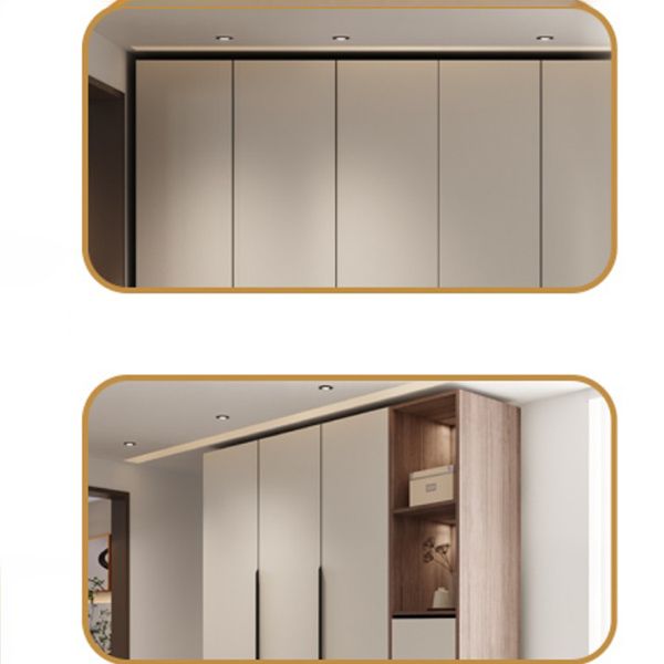 Hinged Storage Cabinet Modern Wardrobe Armoire with Garment Rod Clearhalo 'Armoires & Wardrobes' 'armoires_wardrobes' 'Bedroom Furniture' 'furn' 'furn_armoires_wardrobes' 'Furniture' 1200x1200_979a1557-ae03-4703-9e32-1097641f00e5