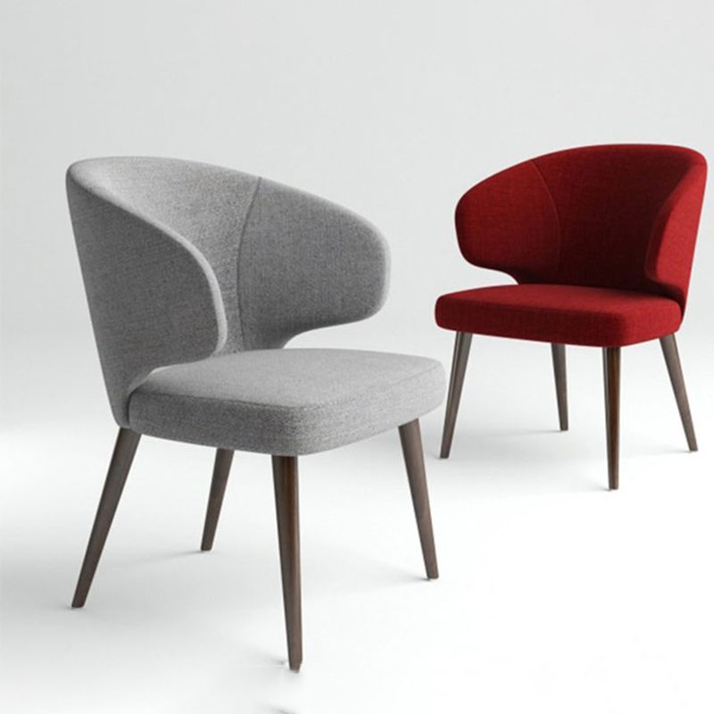 Contemporary Dining Room Solid Wood Dining Chair Wingback Arm Chair in Black Clearhalo 'Dining Chairs' 'Dining Tables & Seating' 'dining_chair' 'furn' 'furn_dining_chair' 'Furniture' 'furniture_dining_chair' 'Kitchen & Dining Furniture' 1200x1200_979b0364-b12b-4b43-ac96-2d226e7ac36c