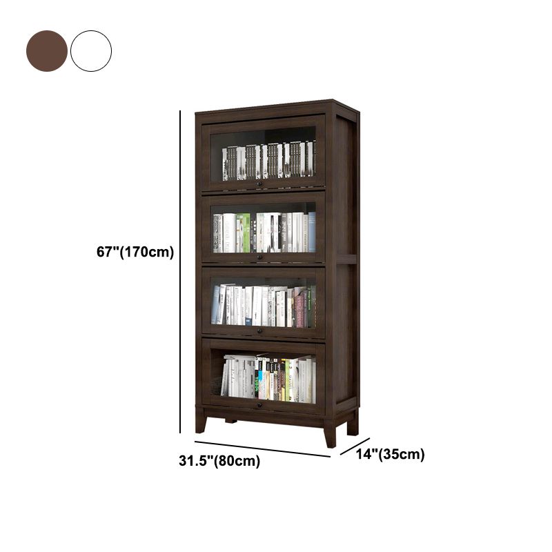 Wood Barrister Bookcase Contemporary Vertical Book Shelf with Doors Clearhalo 'Bookcases' 'furn' 'furn_bookcases' 'Furniture' 'furniture_bookcases' 'kitchen' 'kitchen_bookcases' 'Living Room Furniture' 'Office Furniture' 1200x1200_979ce51d-808f-414f-9828-bd1c4d1f5208