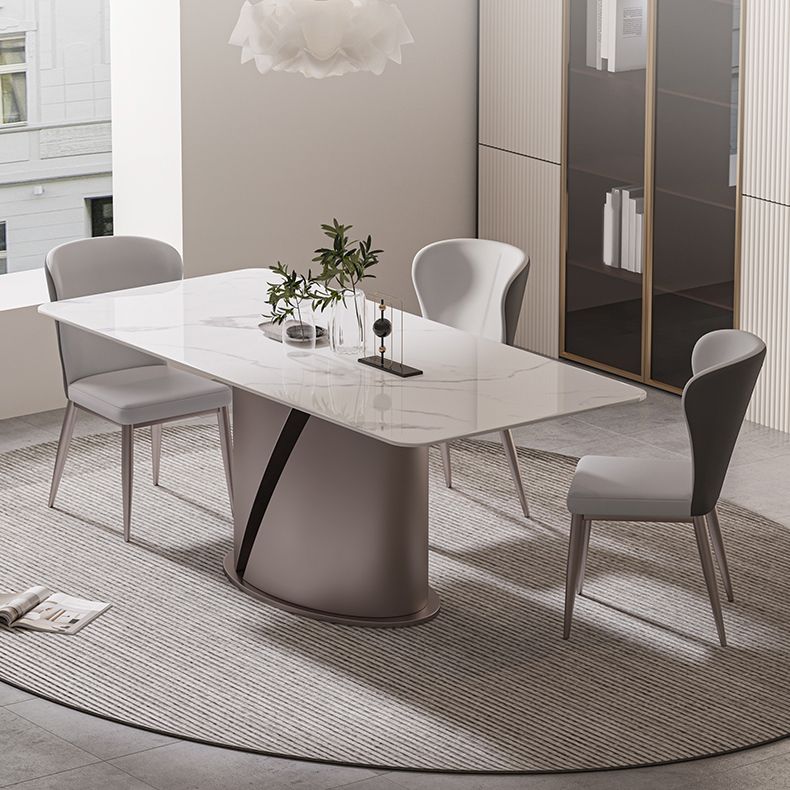 Designer Style Sintered Stone Top Dining Set 1/4/5/7 Pieces Dining Table with Chairs Clearhalo 'Dining Room Sets' 'Dining Tables & Seating' 'dining_room_set' 'furn' 'furn_dining_room_set' 'Furniture' 'furniture_dining_room_set' 'Kitchen & Dining Furniture' 1200x1200_979eb761-151c-4914-bdac-4949259d984b