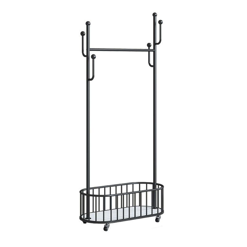 Glam Metallic Coat Hanger Pure Color Hooks Design Free Standing Coat Rack Clearhalo 'Entry & Mudroom Furniture' 'furn' 'furn_hall_tree_coat_racks' 'Furniture' 'Hall Trees & Coat Racks' 'hall_tree_coat_racks' 1200x1200_979f1514-758e-42a6-8b45-260084e070d1