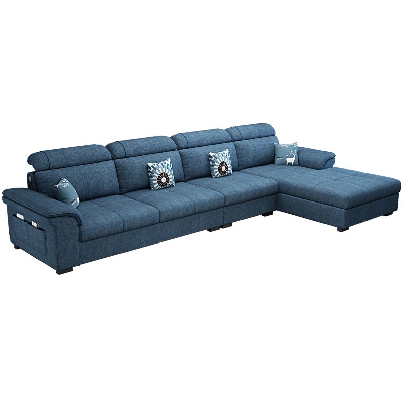 Ultra-Modern Sewn Pillow Back Pillow Top Arm Sofa with Storage and Slipcovered Clearhalo 'furn' 'furn_sectionals' 'Furniture' 'furniture_sectionals' 'kitchen' 'kitchen_sectionals' 'Living Room Furniture' 'Sectionals' 1200x1200_97a02da1-85a8-433a-adf5-95157600d1f3