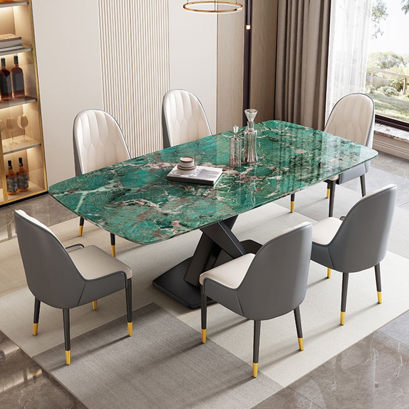 Pedestal Dining Table Modern Dining Table for Kitchen Dining Room Clearhalo 'Dining Tables & Seating' 'Dining Tables' 'dining_table' 'furn' 'furn_dining_table' 'Furniture' 'Kitchen & Dining Furniture' 1200x1200_97a0b4d1-323b-4dda-909b-c5b331659a65