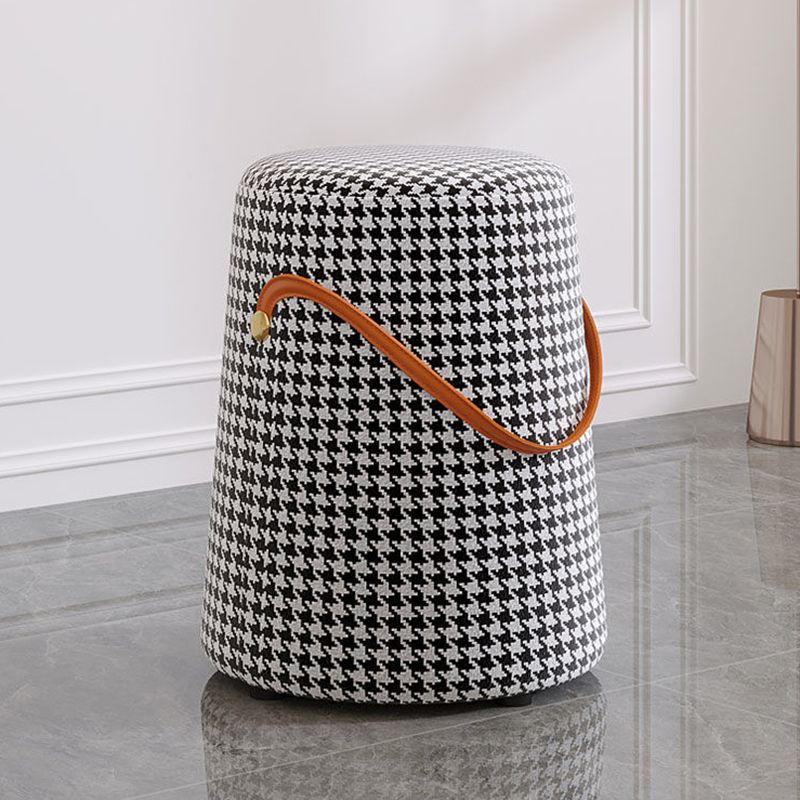 Contemporary Footstool Ottoman Fabric Upholstered Portable Round Ottoman Clearhalo 'furn' 'furn_ottomans_poufs' 'Furniture' 'Living Room Furniture' 'Ottomans & Poufs' 'ottomans_poufs' 1200x1200_97a440eb-ba33-4f18-aa96-c5f6eb9225ef