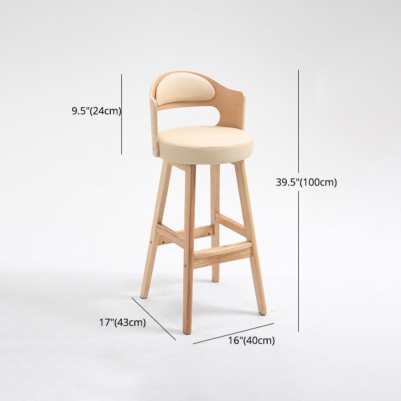 Leather Indoor Counter Stools Industrial Wood Bar Stools with Round Seat Clearhalo 'Bar Furniture' 'Bar Stools' 'bar_stools' 'furn' 'furn_bar_stools' 'furniture_bar_stools' 'Kitchen & Dining Furniture' 'kitchen&dining_furn' 'kitchen' 'kitchen_furn' Furniture' 1200x1200_97a53c90-2a2f-4275-a790-abcc10fa4c29