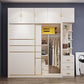 Modern Sliding Door Wardrobe for Bedroom White Cabinet with Drawers
