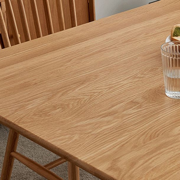 Modern Oak Wood Table in Nature Rectangle Dining Table with Wooden Base and 4 Legs Clearhalo ' dining_table' 'Dining Tables & Seating' 'Dining Tables' 'furn' 'furn_dining_table' 'Furniture' 'furniture_dining_table' 'Kitchen & Dining Furniture' 'kitchen&dining_furn' 'kitchen' 'kitchen_dining_table' 1200x1200_97a89f4c-b0c9-4c13-8eaf-f55b2f22cc85