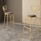 Glam Armless Backrest Counter Stool Iron Cashier Bar Stool with Cushion and Pedal Clearhalo 'Bar Furniture' 'Bar Stools' 'bar_stools' 'furn' 'furn_bar_stools' 'Furniture' 'Kitchen & Dining Furniture' 1200x1200_97abbb9f-617e-4e3a-951e-3f4853d5e083