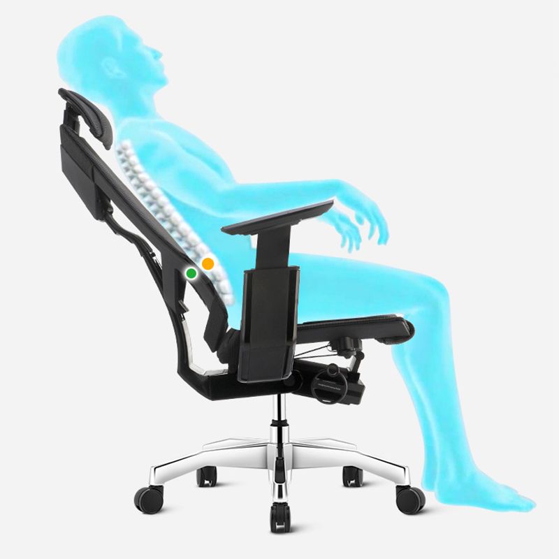 Chaise de bureau moderne Hauteur de siège réglable Les bras comprenaient une chaise pivotante avec des roues