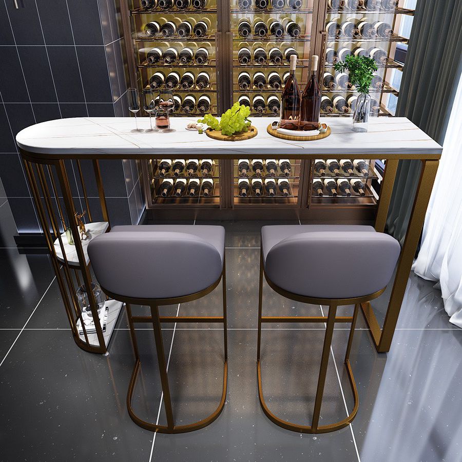 Glam Pub Table Specialty Double Pedestal Bar Table for Indoor Clearhalo 'Bar Furniture' 'Bar Tables' 'bar_tables' 'furn' 'furn_bar_tables' 'Furniture' 'Kitchen & Dining Furniture' 1200x1200_97ad2bf7-51ab-4994-bb0f-ab62f2c72ff5