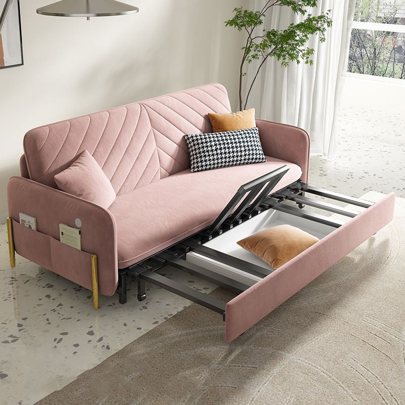 31,49 "Suip de velours rose de largeur de largeur avec matelas détachable