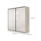 Modern Artificial Wood Wardrobe Armoire Freestanding Wardrobe in White