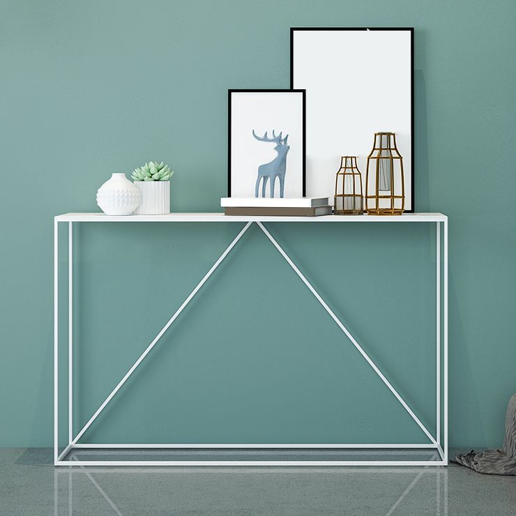 Tabla de sofá de consola moderna de hierro 29.53 pulgadas de altura con 1 estante