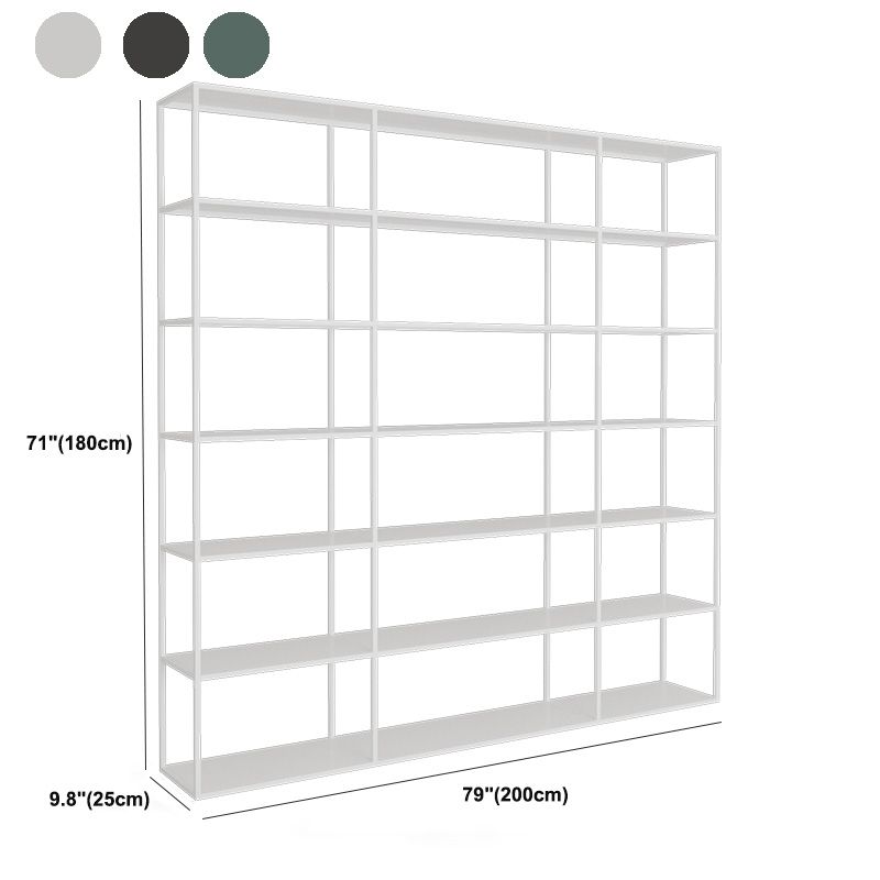 Modern Open Storage Bookcase 9.8" W Iron Frame Bookshelf with Shelves Clearhalo 'Bookcases' 'furn' 'furn_bookcases' 'Furniture' 'Office Furniture' 1200x1200_97b58d6d-4fd3-4047-be2c-c91de3a9b791