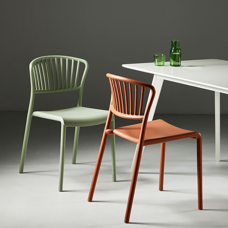 Scandinavian Plastic Dining Armless Chair Open Back Side Chairs Clearhalo 'Dining Chairs' 'Dining Tables & Seating' 'dining_chair' 'furn' 'furn_dining_chair' 'Furniture' 'furniture_dining_chair' 'Kitchen & Dining Furniture' 1200x1200_97b6cc71-a97b-4a41-9da4-b2a8fb8631e0