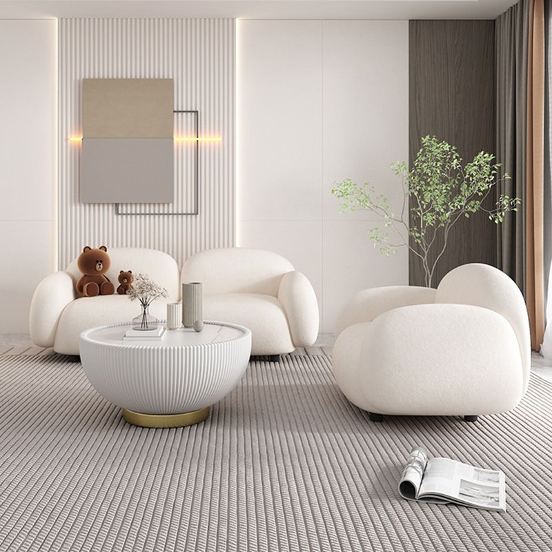 Modern Sofa with Tight Back and Square Arm for Living Room 27.56" High