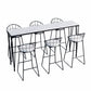 White Modern Style Rectangle Bar Table in Faux Marble and Metal Bar Table, Only Table Clearhalo 'Bar Furniture' 'Bar Tables' 'bar_tables' 'furn' 'furn_bar_tables' 'Furniture' 'furniture_bar_tables' 'Kitchen & Dining Furniture' 1200x1200_97b7cd8a-c5ea-449b-8aae-3f58253e9c41