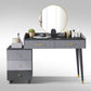 Gray Makeup Table with 5 Storage Drawers 19.68" Wide Vanity Tables Clearhalo 'Bedroom Furniture' 'furn' 'furn_makeup_vanities' 'Furniture' 'Makeup Vanities' 'makeup_vanities' 1200x1200_97b85c66-733f-410a-bce7-9fc443a4dc1e