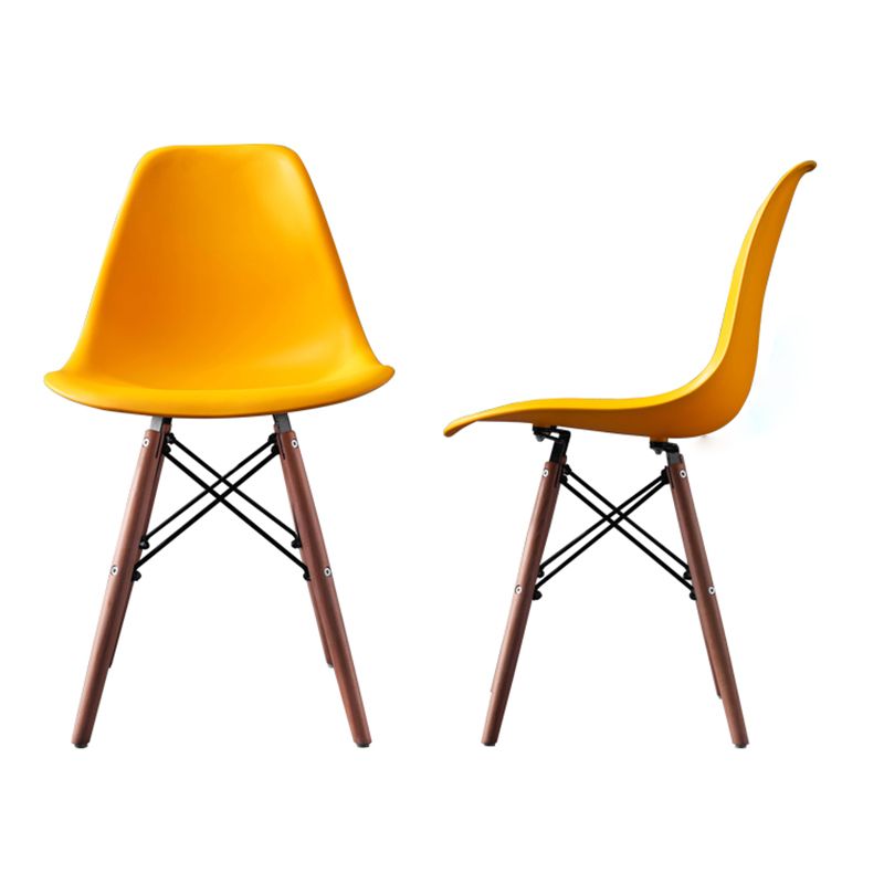 Contemporary Wood Armless Chair Kitchen Dining Room Solid Back Chair Clearhalo 'Dining Chairs' 'Dining Tables & Seating' 'dining_chair' 'Furniture' 'furniture_dining_chair' 'Kitchen & Dining Furniture' 1200x1200_97b85e19-02e0-447c-9c96-3c4bfc27155e