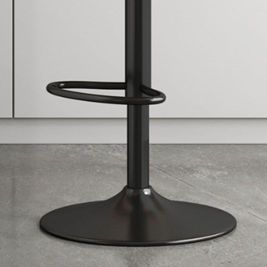 Glam Style Faux Leather Bar Stools Swivel Adjustable Height Bar Stool