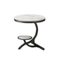 Modern Double Tier Minimalist End Table Abstract Round Corner Table Clearhalo 'Coffee & Accent Tables' 'End & Side Tables' 'end_side_tables' 'furn' 'furn_end_side_tables' 'Furniture' 'Living Room Furniture' 1200x1200_97b9d24b-3179-4a76-b1ff-d7cb94d39d50