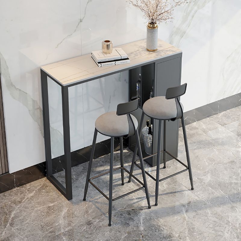 Rectangle Stone Top Counter Table Industrial 42-inch Height Table for Indoor Clearhalo 'Bar Furniture' 'Bar Tables' 'bar_tables' 'furn' 'furn_bar_tables' 'Furniture' 'furniture_bar_tables' 'Kitchen & Dining Furniture' 1200x1200_97ba5485-6acb-4647-9438-c9034a9f11ff